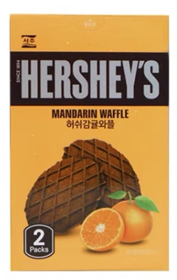 Hershey's Mandarin Chocolate Waffle Korea Import 1.94oz 8ct